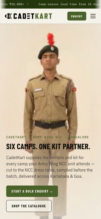 CadetKart on a phone